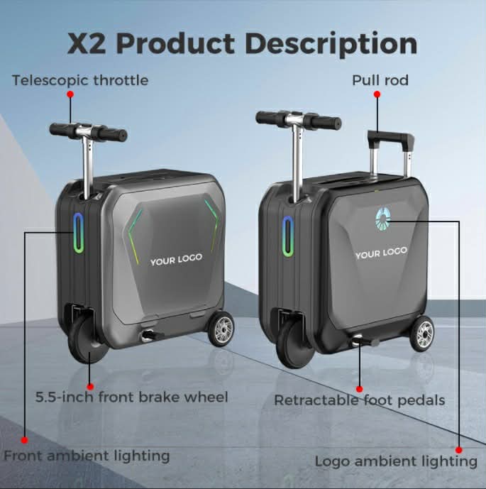 Kepow X2 Elektromos gurulós bőrönd